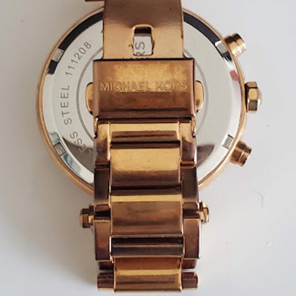 Michael Kors Women's Parker Rose Gold Chronograph Watch with Crystals MK5491 - Picture 7 of 12